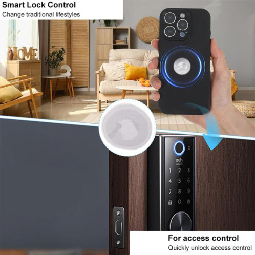 Étiquette électronique RFID compatible avec téléphone portable NPC, modèle : HF, incrustation humide ronde 25 mm, 100 pièces SR02021848-07